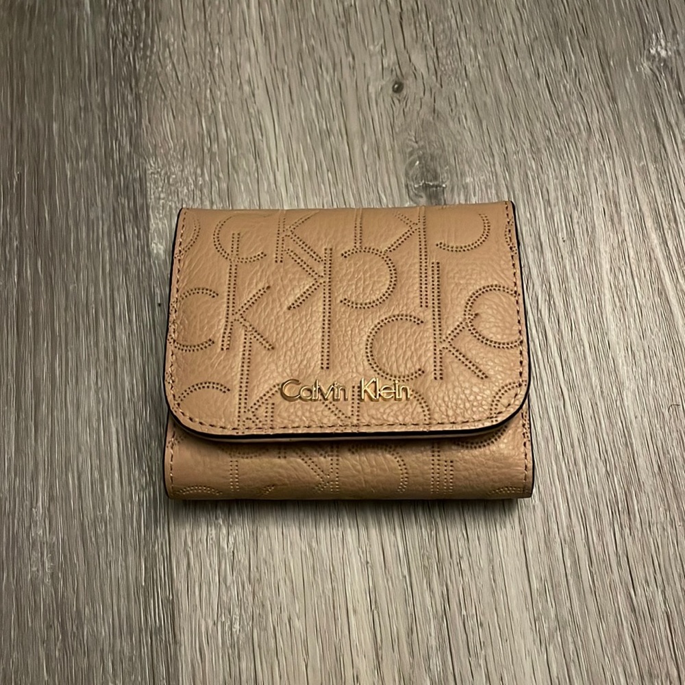 Tan colored Calvin Klein Logo Wallet